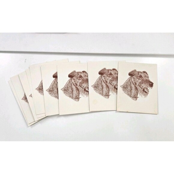VTG NOB Earl Sherwan Dog Note cards & Envelopes 10 PK Irish Terrier *see Pics - Picture 15 of 15